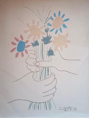 Pablo Picasso (1881-1973) - Ramos de flores, Antiek en Kunst