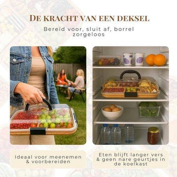 2dekans | Latium Borrelplank van Bamboe Hout inclusief, Ophalen of Verzenden, Zo goed als nieuw