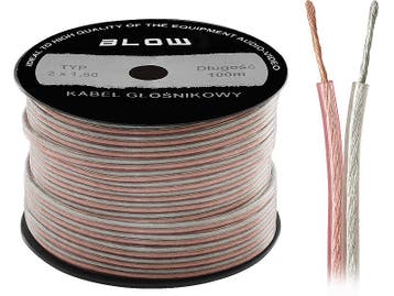 kabel 2 x 4.00 mm² transparant op rol 100 meter, Ophalen of Verzenden, Nieuw