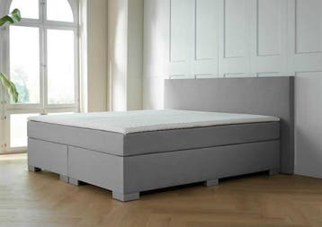 ACTIE! Boxspring Nantes 160 200 Grijs, Huis en Inrichting, Slaapkamer | Boxsprings, Verzenden, 200 cm, 160 cm, Nieuw