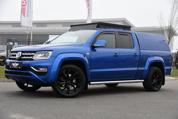 Volkswagen Amarok 3.0 V6 TDI 4Motion DC Highline, Auto's, Bestelauto's, Onderhoudsboekje, Lease, Automaat, Blauw, Volkswagen, Financial lease