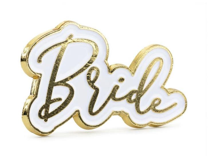 Broche Bride Goud/Wit, Kleding | Dames, Carnavalskleding en Feestkleding, Nieuw, Ophalen of Verzenden