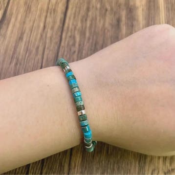 Verstelbare Natuurlijke Turkoois Kralen Armband - Uniek Cade, Verzenden, Nieuw