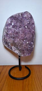 amethist paarse amethistkwarts - Hoogte: 32 cm - Breedte: 17