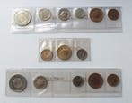 Nederland. Jaarsets (muntstrips met opdruk) 1973 + 1974 +