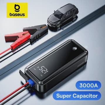 Baseus Super Capacitor Jump Starter 3000A - Direct Start, Ba, Auto diversen, Verzenden, Nieuw