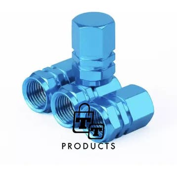 TT-products ventieldopppen hexagon light blue aluminium 4, Ophalen of Verzenden, Nieuw