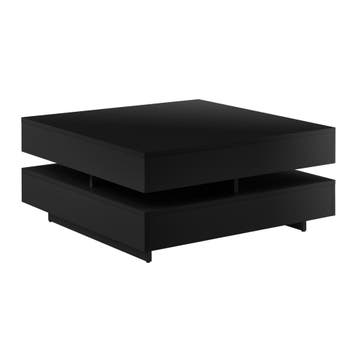 Salontafel Annaba vierkant 75x75x35,5 cm zwart hogglans [en., Huis en Inrichting, Tafels | Salontafels, Verzenden, Nieuw