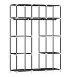 Garderobekast 130 cm met 3 roedes en 9 vakken stof, Huis en Inrichting, Verzenden, Nieuw