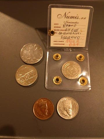 Ethiopië, Italië. Lot of 5 coins (Zonder minimumprijs)