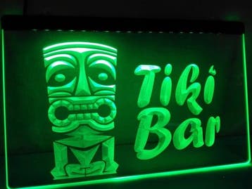 Tikibar tiki bar neon bord lamp LED verlichting reclame lich, Verzenden, Nieuw