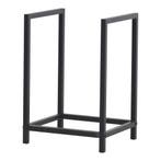 [en.casa] Brandhout rek houtopslag Torsås 40x30x50 cm zwart, Tuin en Terras, Haardhout, Verzenden