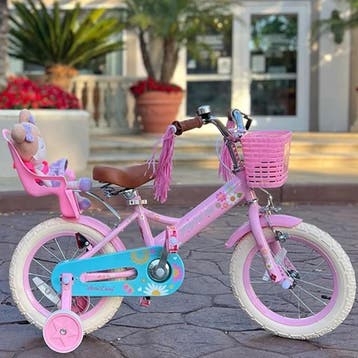 Meisjesfiets met Poppenzitje – Vlag en Streamers, Fietsen en Brommers, Fietsen | Racefietsen, Verzenden, Nieuw