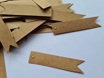 10x kraft label (Sets, Cadeaulabels, Kaarten & Labels), Ophalen of Verzenden, Nieuw