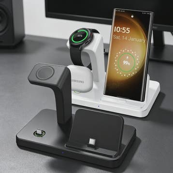 3-in-1 Draadloze Oplaaddock met Type-C voor Samsung Telefoon, Verzenden, Nieuw
