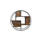 Wandrek Mangohout Bowi Rond 60 cm, Huis en Inrichting, Kasten | Wandmeubels, Verzenden, Nieuw, Overige houtsoorten