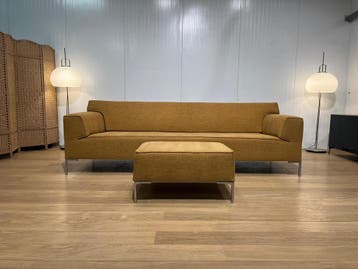 NIEUW GESTOFFEERD Design on Stock Bloq 4-Zits Okergeel, 250 tot 300 cm, Nieuw, 75 tot 100 cm, Ophalen of Verzenden