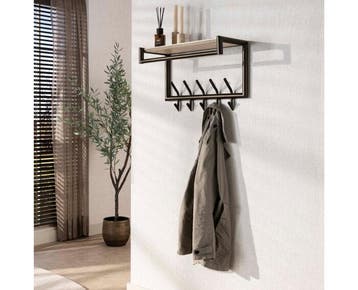 Kapstok Terra XS roede-hoedenplank - Melamine travertine, Ophalen of Verzenden, Nieuw