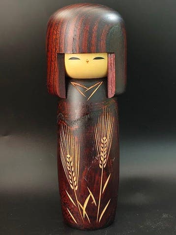 Usaburo - Beeld, Vintage Japanese Creative Kokeshi Doll with