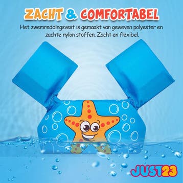 JUST23 Puddle Jumper Zeester Verstelbare Zwembandjes -, Ophalen of Verzenden, Zo goed als nieuw