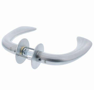 P+E Deurklink Erick op ronde rozet 8mm stift rvs, Verzenden, Nieuw