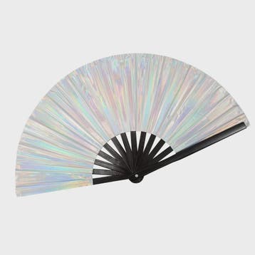 Grote Zilveren Klapwaaier - Perfect voor Festivals, Feesten, Verzenden, Nieuw