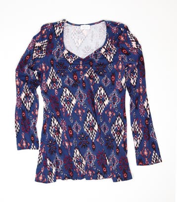 Boysen’s blauwe top met print maat 40, Kleding | Dames, Verzenden, Gedragen