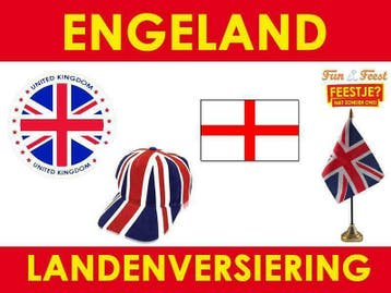 Engelse versiering - ruim aanbod Engeland feestartikelen, Ophalen of Verzenden, Nieuw