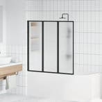 vidaXL Douchescherm Zwart 120 x 2 x 117 cm Aluminium en PP, Verzenden, Nieuw