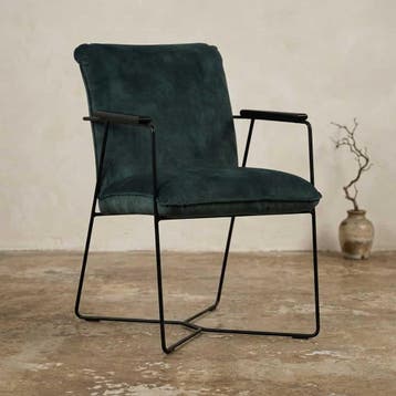 Eetkamerstoel Jack | Groenblauw, Ophalen of Verzenden, Nieuw