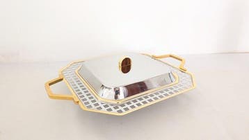 INOXPRAN - Bagno in oro 24 kt - Ovenschaal - Staal, Verguld