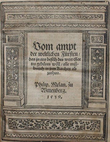 Philipp Melanchton - Vom Ampt der weltlichen Fürsten das in