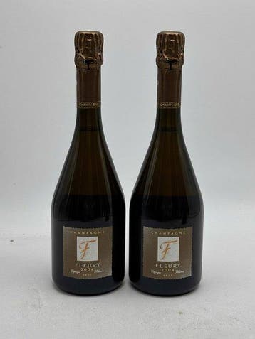 2004 Fleury, Cépages Blancs - Champagne Extra Brut - 2 Fles, Nieuw