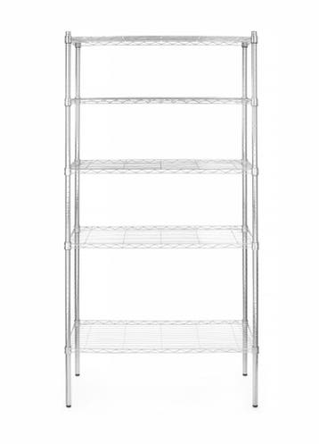 Opbergrek Met 5 Schappen, Hendi, Chroom, 910x455x(h)1830mm, Ophalen of Verzenden, Nieuw in verpakking
