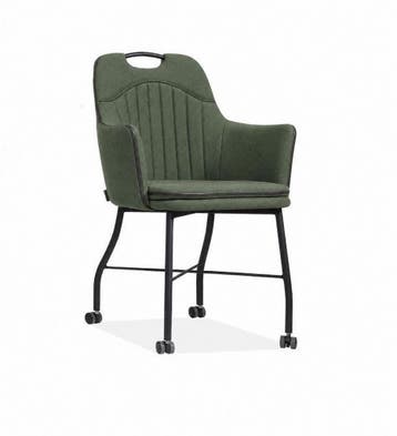 Eetkamerstoel Floria - eetkamerstoelen - Groen, Nieuw, Overige materialen