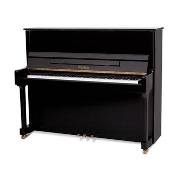 Feurich 122 - Universal PE messing piano, Nieuw, Zwart, Piano