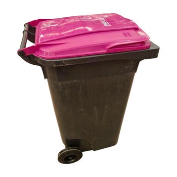 Afvalcontainer 240 liter, licht gebruikt - Grijs met roze, Ophalen of Verzenden, Nieuw