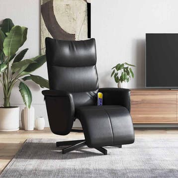 vidaXL Massagestoel verstelbaar met voetensteun kunstleer, Huis en Inrichting, Fauteuils, Verzenden, Nieuw