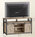 Stijlvol TV-Dressoir met 2 Schuifdeuren en Open Vakken – Woo, Verzenden, Nieuw