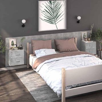 vidaXL Nachtkastjes 2 st wandgemonteerd betongrijs, Minder dan 45 cm, Verzenden, Nieuw, 70 cm of meer