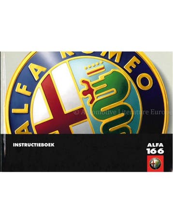 2001 ALFA ROMEO 166 INSTRUCTIEBOEKJE NEDERLANDS