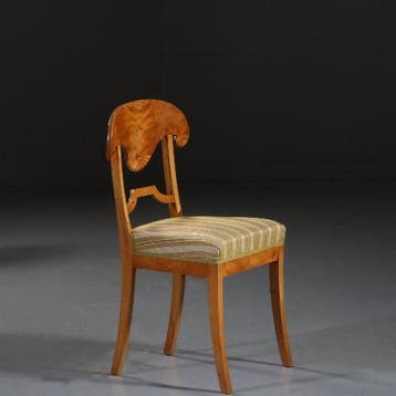 6 Blonde Biedermeier stoelen incl stof fering naar keus  iNo, Antiek en Kunst, Ophalen of Verzenden