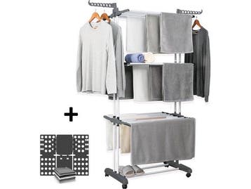 Veiling - Lenx kleding droogrek inclusief vouwplank, Nieuw