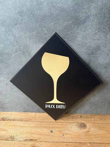 Prachtig embleem Paix Dieu bier - Metalen plaat - 30 cm x 30, Antiek en Kunst