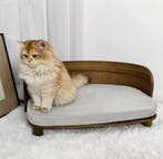Kattenbed Verhoogd – Houten Bank met Zacht Kussen, Verzenden, Nieuw