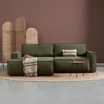 *WOONWINKEL* Groene Slaapbank Chaise Longue Links, Huis en Inrichting, Banken | Bankstellen, Verzenden, Nieuw