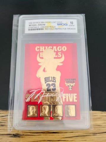 1996 Skybox 23KT Gold Michael Jordan Card - Excellent (EX), Nieuw