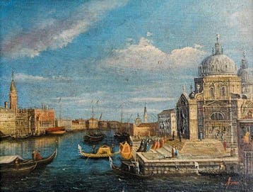 Italiaanse school (XX) - Santa Maria della Salute - Punta, Antiek en Kunst