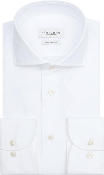 Profuomo Royal Twill Overhemd Wit maat 39 Heren, Kleding | Heren, Overhemden, Verzenden, Nieuw, Wit, Profuomo