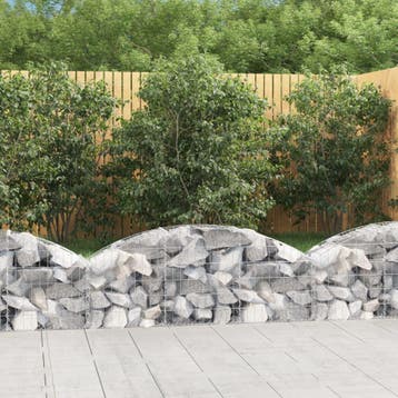 vidaXL Schanskorf gewelfd 150x30x40/60 cm gegalvaniseerd, 100 cm of meer, Verzenden, Nieuw, Metaal